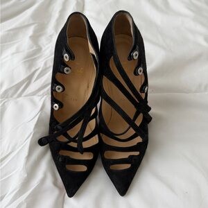 Christian Louboutin Elegant Black Strappy Women's Heels
